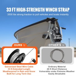 Käsivinssi 1587 kg vetokyky 10 m teräsvaijerilla kaksisuuntainen räikkä kaksinopeuksinen