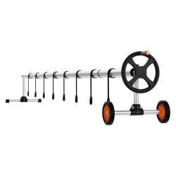 Alumiininen allaspeitteen kelarulla säädettävä 5–22 jalan leveydelle kumipyörillä ja hiekkasäkeillä