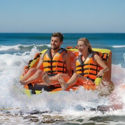 Vedettävä vesirengas yhdelle tai kahdelle nylonpäällisellä ja selkänojalla