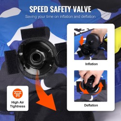 Vedettävä vesirengas 420D nailon 0,6 mm PVC kantavuus 154 kg 2 henkilölle