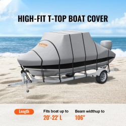 T-top-veneen suojapeite 600D oxford-kangas PU-pinnoite 6090–6700 mm keskiohjaamolle