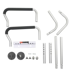 WC-turvakaide alumiiniseosta säädettävä leveys ja korkeus kantavuus 136 kg pehmustetut käsinojat imukuppijalat