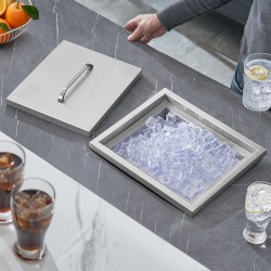 Upotettava ruostumattomasta teräksestä valmistettu jääastia 25,3 l 20 mm PU-vaahto tyhjennysputki mukana