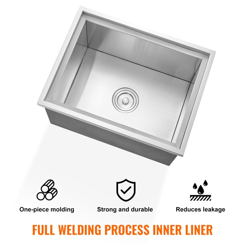 Upotettava jäälaatikko ruostumattomasta teräksestä 43,5 l 20 mm eristys