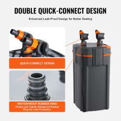 Ulkosuodatin akvaarioon 889,6 l 25W pumppu 9W UV-lamppu 5-kerroksinen ABS-muovi