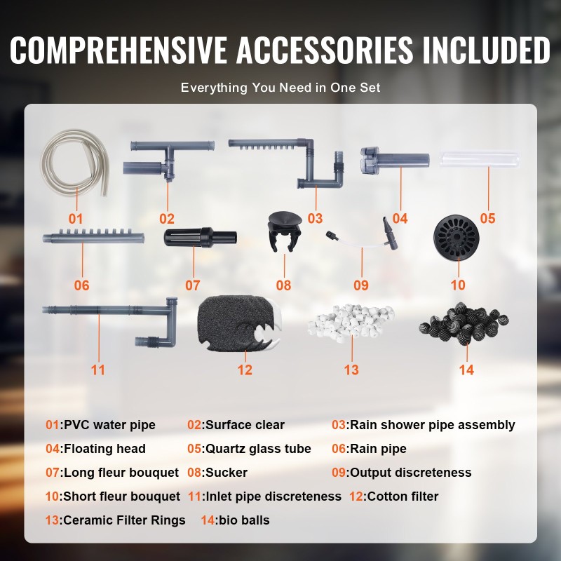 Akvaarion ulkosuodatin 378,5 l ABS-muovi 12 W pumppu 9 W UV-ajastin
