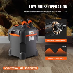 Ulkoinen akvaarionsuodatin ABS-muovi 113,6 l 8W 5W UV-lamppu