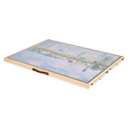 Palapelialusta mänty 73x53 cm kääntyvä 360 astetta 4 huopalaatikkoa 1000 palan