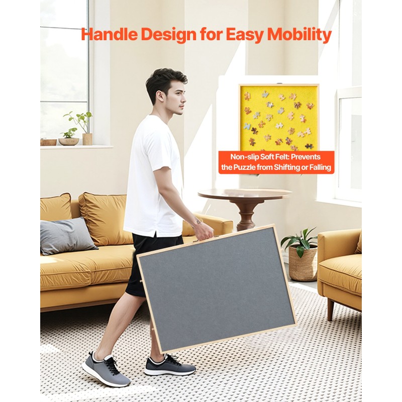 Palapelialusta mänty 73x53 cm kääntyvä 360 astetta 4 huopalaatikkoa 1000 palan