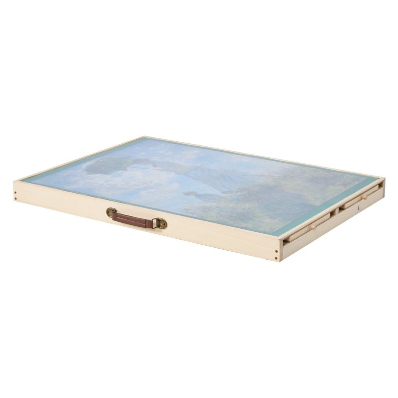 Palapelipöytä mänty 86x63 cm jopa 1500 palaa huopapinta 4 vetolaatikkoa