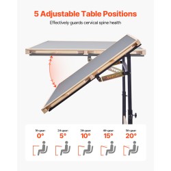 Palapelipöytä mänty 1500 palan 86x63 cm pyörillä säädettävällä korkeudella 4 vetolaatikkoa