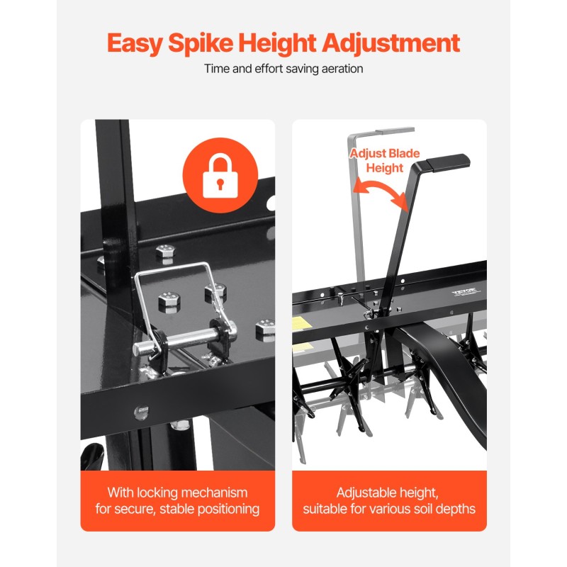 Vedettävä rautainen piikkiauraaja 1016 mm leveys 6 sarjaa 4 piikkiä