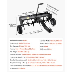 Vedettävä rautainen piikkiauraaja 1016 mm leveys 6 sarjaa 4 piikkiä
