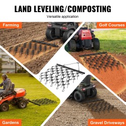 Ketjuäes Q235-teräs 1,22 x 1,22 m 69 piikkiä mönkijälle ja traktoreille