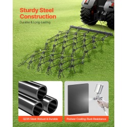 Ketjukultivaattori Q235-teräs 1707 mm työleveys 80 piikkiä mönkijä ja traktori