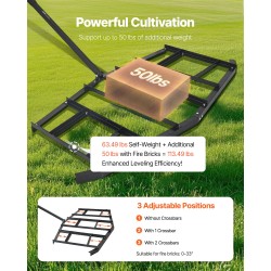 Vedettävä lana 84-tuumainen teräsrunkoinen säädettävät tangot vetotappikiinnitys ajotien ja pihan tasoitukseen