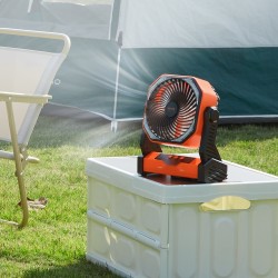 Ladattava pöytätuuletin 20000mAh akku 4 nopeutta LED lyhty 360 asteen