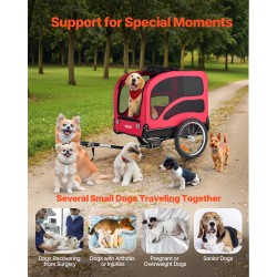 Koirapyöräkärry hiiliteräsrunko kestävä kangas taittuva runko maksimikantavuus neljäkymmentäviisi kiloa