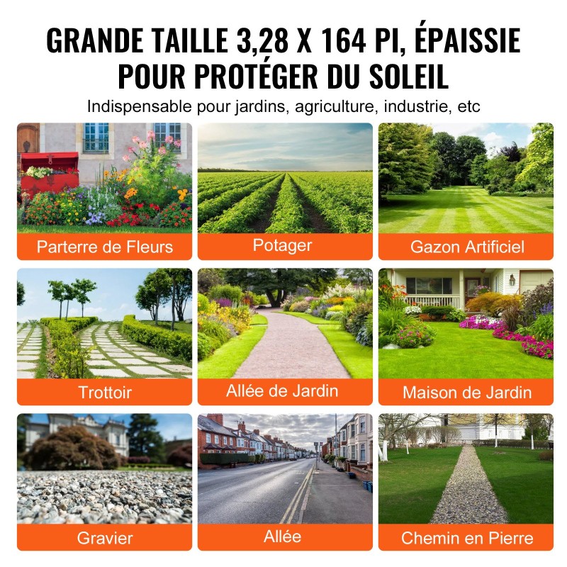 Maisemointikangas polypropeenia 1 m x 50 m 100 g/m² rikkaruohonsuoja