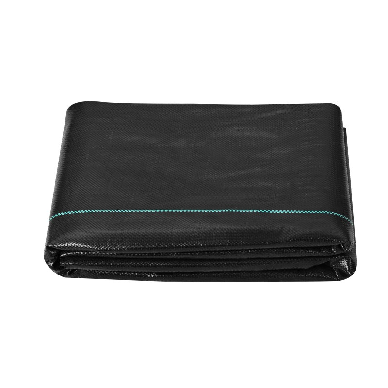 Rikkaruohokangas kudottu polypropeeni 1,2 x 30,5 m 108 g/m² puutarha musta