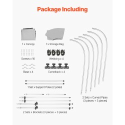 Kolmikaariinen veneen biminikatto 600D polyesterikangas alumiinirunko 2 tukitankoa säilytyspussi vaaleanharmaa