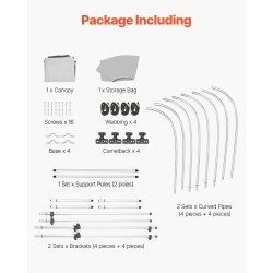 4-kaareinen bimini-katto 600D polyesteri alumiinirungolla 96 tuumaa 79–84 tuumaa 54 tuumaa