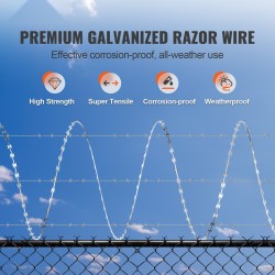 Partalanka kuumasinkitty teräs 75 metriä 5 rullaa spiraalimuotoinen aitojen korotukseen