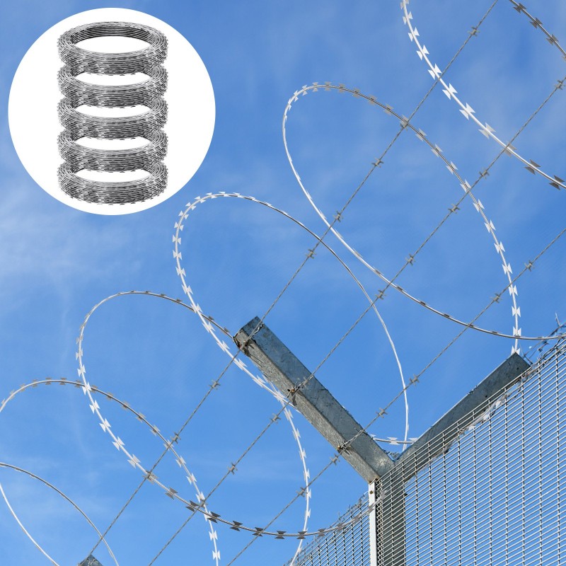 Partalanka kuumasinkitty teräs 75 metriä 5 rullaa spiraalimuotoinen aitojen korotukseen