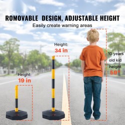 Liikenteen ohjaustolppasarja 4 kpl muovia täytettävä pohja 860 mm