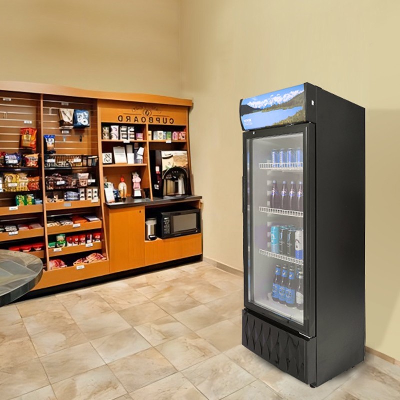 Lasiovellinen esittelykaappi 195 l 190 tölkille 3 säädettävää hyllyä