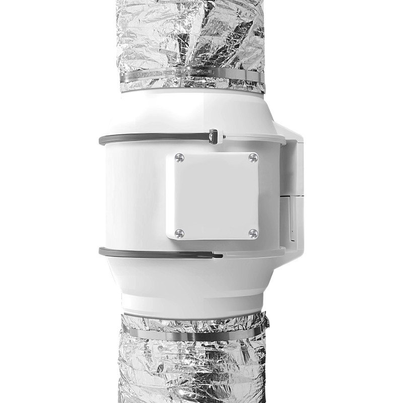 Eristetty joustava ilmanvaihtokanava 130 mm 7,62 m lasikuitueriste kaksi kiristintä kolmikerroksinen