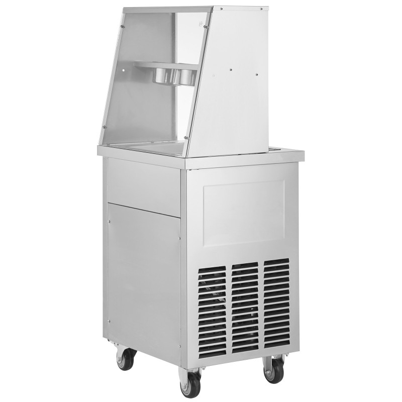 Jäätelörullakone ruostumatonta terästä 350 x 350 mm kompressorilla ammattikäyttöön