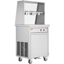 Jäätelörullakone ruostumatonta terästä 350 x 350 mm kompressorilla ammattikäyttöön