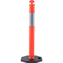 Liikenteen ohjaustolpat kumipohjalla 360 asteen heijastinnauhalla 430 x 430 mm 2 kpl