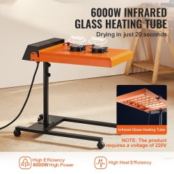 Infrapuna-flash-kuivuri 6000W 485x540 mm kaksituulettimella seula- ja silkkipainatukseen