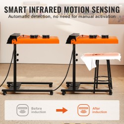 Infrapuna-flash-kuivuri 6000W 485x540 mm kaksituulettimella seula- ja silkkipainatukseen