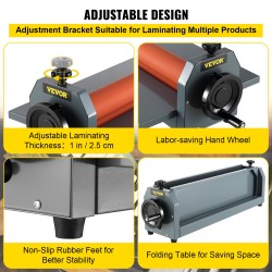 Kylmälaminointikone rautarunko 980 mm manuaalinen silikonitelat 25 mm laminointipaksuus