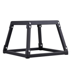 Plyometriaboksi teräsrunko 12 tuuman korkeus liukumaton silikonipinta 227 kg kantavuus musta