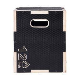 Plyometrinen hyppyboksi monikerroksisesta vanerista 16 14 12 tuumaa musta