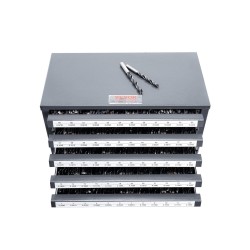 Poranteräkaappi 0 8 mm kylmävalssattu teräs 5 laatikkoa 60 lokeroa kokomerkinnöillä pinottava