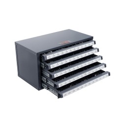 Poranteräkaappi 0,8 mm kylmävalssattu teräs 5 laatikkoa 60 lokeroa kokomerkinnöillä pinottava