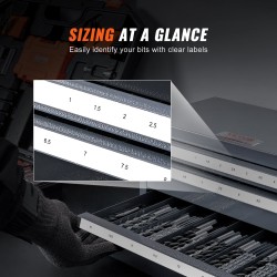 Poranteräkaappi kylmävalssattu teräs 0,8 mm 3 vetolaatikkoa 29 lokeroa 1–13 mm