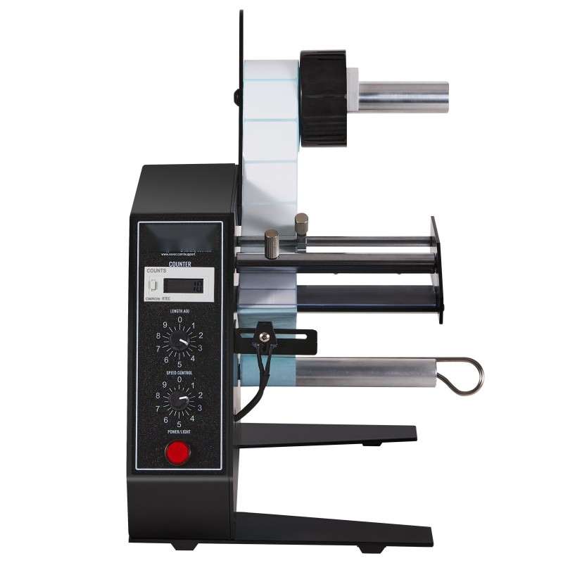 Automaattinen etiketinjakaja leveys 15–125 mm pituus 3–150 mm alumiiniseosakselit 24 voltin kuparikäämimoottori