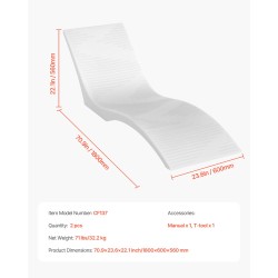 Allaslepotuolisetti PE-muovinen S-muotoinen 2 kpl 1800x600x560 mm sopii jopa 5 tuuman veteen