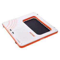 Täytettävä PVC-kelluva laituri 3,04 x 3,04 m trampoliiniverkolla ja irrotettavalla tikkaalla