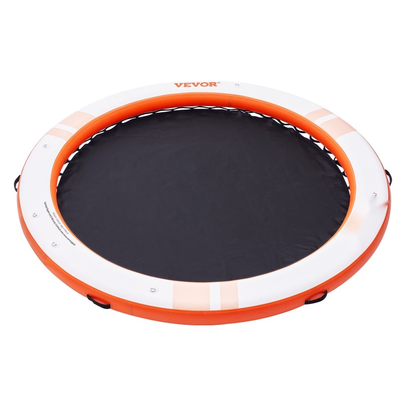 Ilmatäytteinen kelluva laituri PVC-harjattu luistamaton 3,04 m trampoliiniverkolla 2,43 m irrotettava tikas