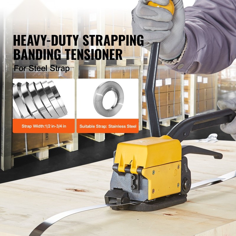 Käsikäyttöinen teräsvannetyökalu kolmitoiminen alumiiniseos A3-teräs ruostumattomille teräsvanteille 1,3–1,9 cm