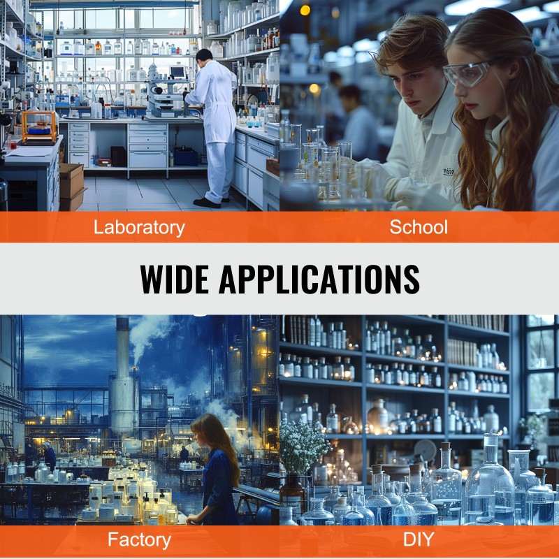 Laboratorioteline ruostumattomasta teräksestä valurautajalka 600 mm korkea säädettävät pidikkeet 2 kpl