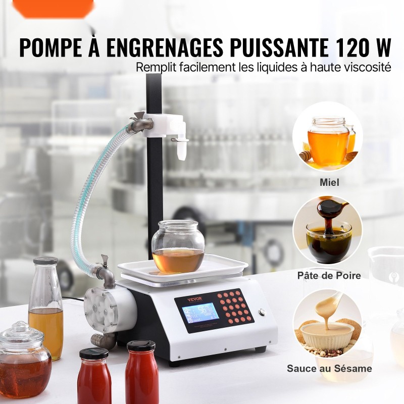 Automaattinen nestetäyttökone viskooseille nesteille 50–5000 gramman punnitusalue 120 watin vaihdepumppu