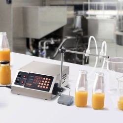 Nestetäyttökone elintarvikekelpoinen ruostumaton teräskotelo 30–4000 millilitraa kaksoissuutin digitaalinen ohjaus